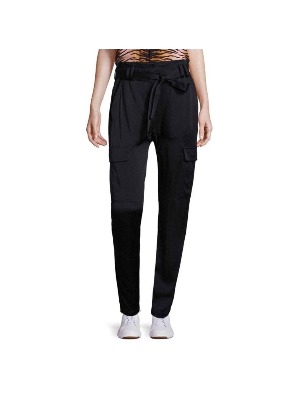 A.L.C. Satin High-Waisted Cargo Dress Pants